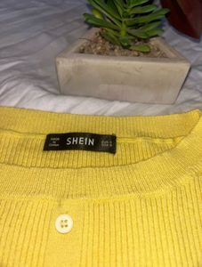 Shein Yellow Knit Top