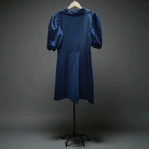 Navy Wrap Style Mini Dress