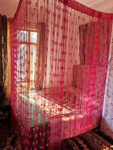6 Pink Heart shape curtains