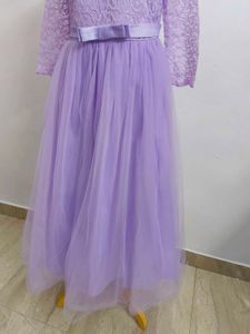 Lavender Lace &amp; Tulle Gown