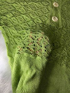Vintage Green Knit Top