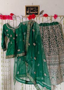 Cancan Heavy Bridal Lehanga For Wedding