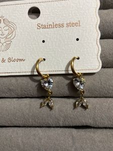 Gold Drop Huggie Earrings