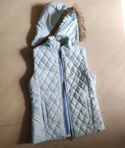 Light Blue Quilted Vest
