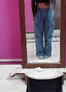 Vintage Blue Cargo Pants