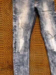 Distressed Acid Wash Jeans Max