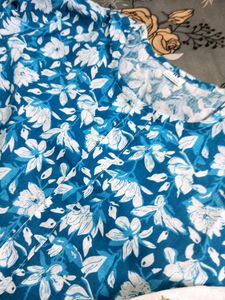 Floral Cord Set Long Kurti Pant