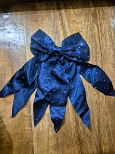 Sparkly Blue Bow Hair Accessories - 2 unit
