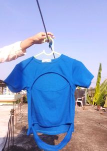 Blue Cut Out T-Shirt