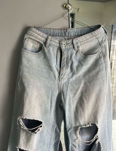 Ripped Wide Leg Jeans