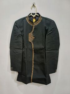 Embroidered Jodhpuri Pant Set (Black) Festive