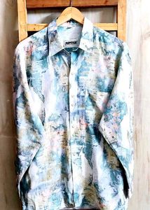 See Green Printed Shirt Size-44-46-XXL