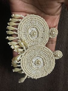 Pearl embellished earrings