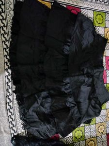 Tiered Ruffle Black Skirt