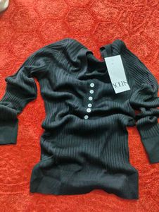 Chic Black Button-Down Cardigan❤️