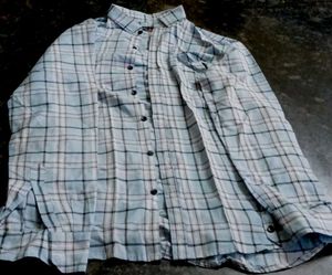 Blue Plaid Casual Shirt