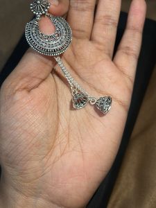 Silver Jhumka Earrings