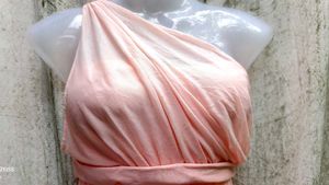 Elegant Pink One-Shoulder Dress