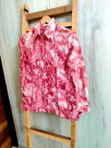 Printed Shirt Minor Stain Back Side Size-32-34