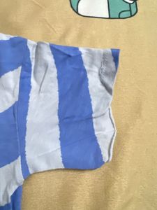 H&amp;M Blue Striped And Cream  Baby Tee -pack Of 2