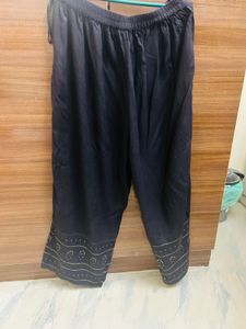 Elegant  Black Printed Suit Set