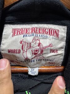 True Religion Horseshoe Logo Black Pullover Hoodie