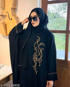 Fancy Stone work Abaya With Stylish Hijab