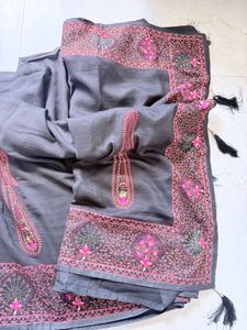 Black Embroidery saree