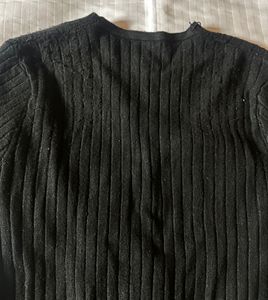 Classic Black Knit Cardigan