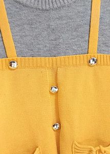 Yellow 💛 And Gray 🩶 Belt Sweater