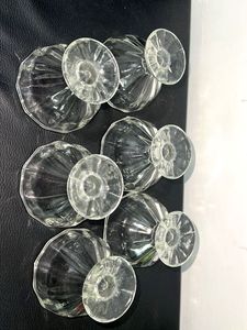 Vintage Glass Dessert Cups (Set of 6)