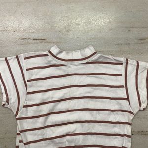 Striped High Neck