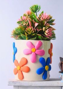 Ceramic Flower Design Planter
