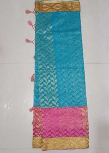 Elegant Blue &amp; Pink coloured Saree