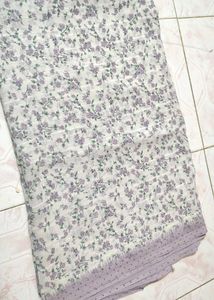 Floral White Saree