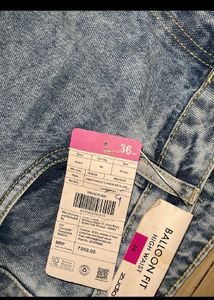🔥 Zudio High-Waist Balloon Fit Jeans - Size 36