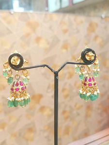 Jhumka Earrings (Kundan)
