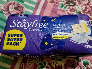 Stayfree Ultra -Dry Xl Pads..42 Units