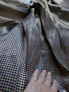 Blue &amp; Gold Fabric Piece