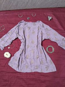 🌺Chic Lavender Short kurti🌺