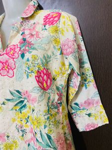 Floral Print Tunic Top