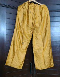 Fabindia Mustard Viscose Silk Palazzo