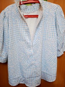 New Patterned Blue Top