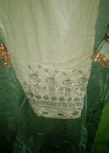 Green Embroidered Kurta with Palazzo