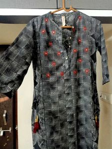 ANOUK Elegant BLACK Printed Kurta