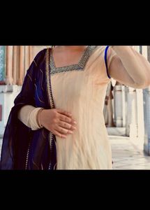 4pc Anarkali With Shrug
