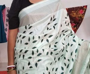 Leaf Print Saree For This SAWAN 🌧️🌧️🌧️