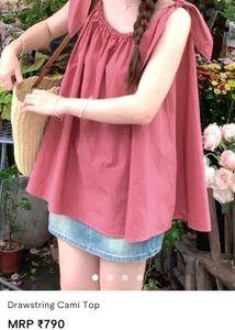 Cute Pink Cami Top with Bows