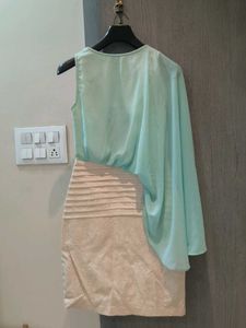 Elegant One-Sleeve Mini Dress