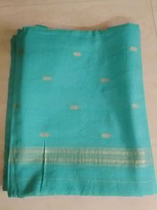 Cotton Saree With Golden Border